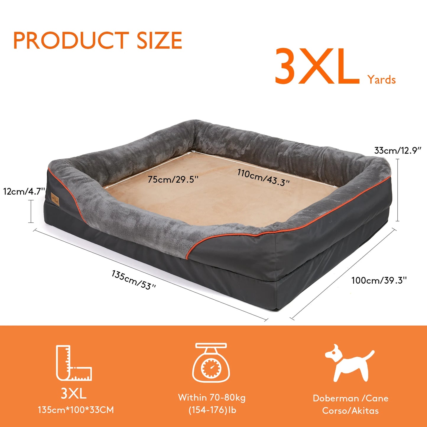 Orthopedic Memory Foam Dog Bed