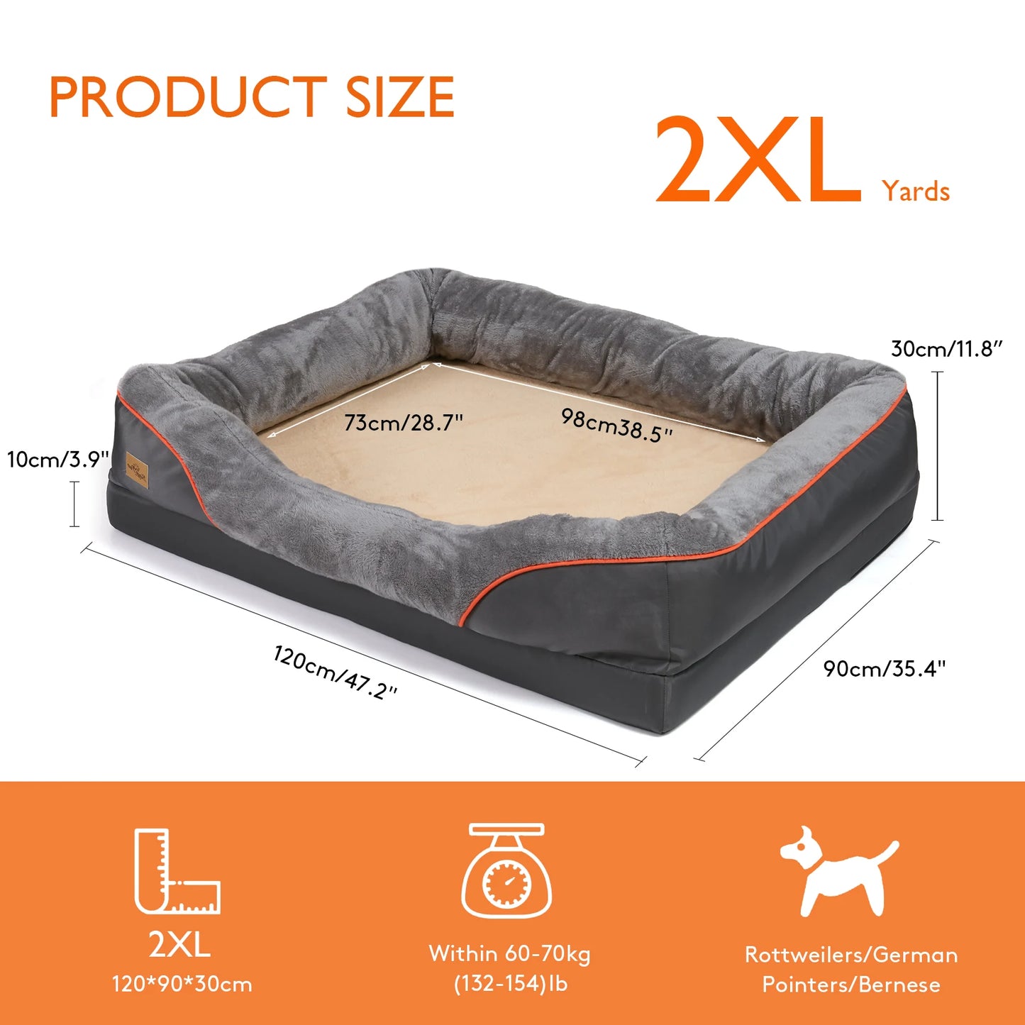 Orthopedic Memory Foam Dog Bed