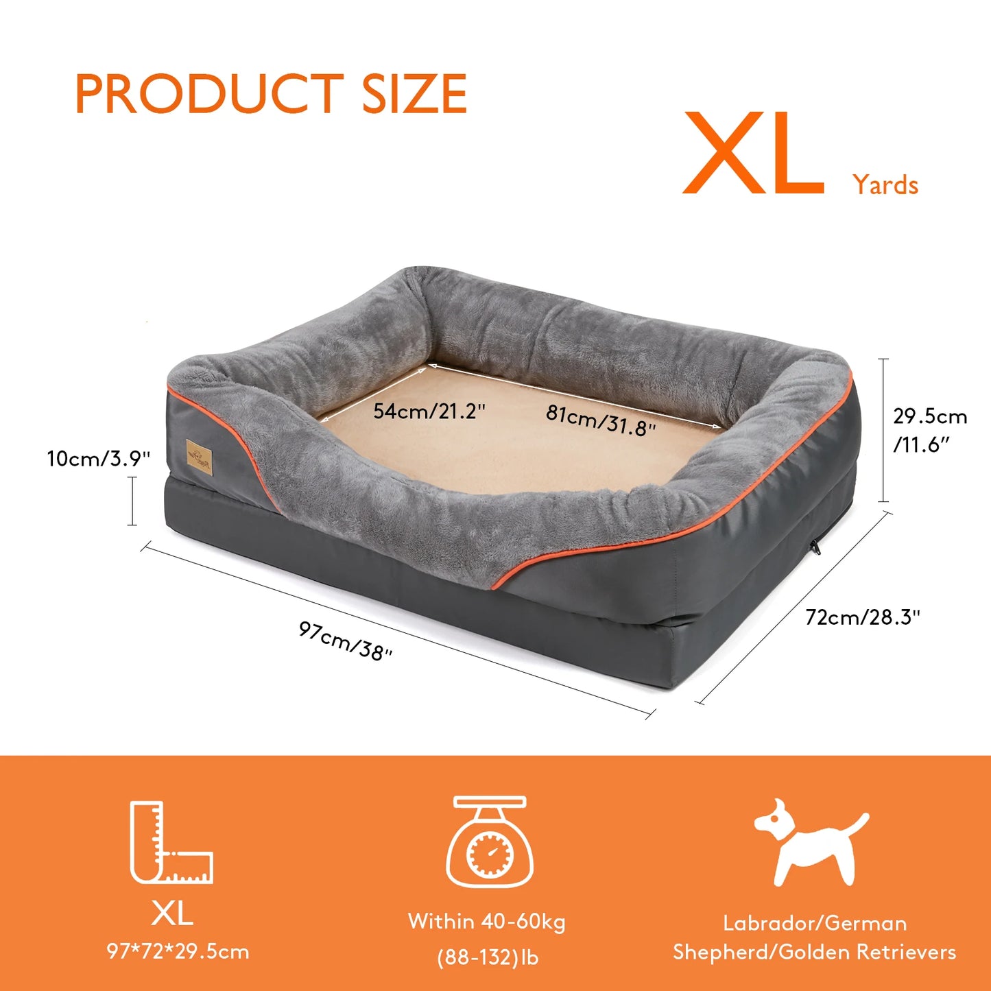Orthopedic Memory Foam Dog Bed